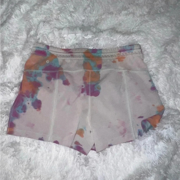 RARE Lululemon Softstream High Rise Short in Tie Dye size 12 Pink Purple Blue - Picture 2 of 6
